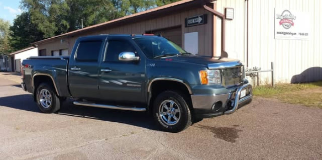 Full-size pickup truck after an exterior detail outside Briggs Detailing